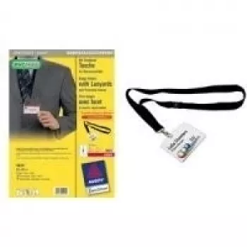 Identity Badge Holder AVERY 4825 Transparent 90x60mm 16 pcs