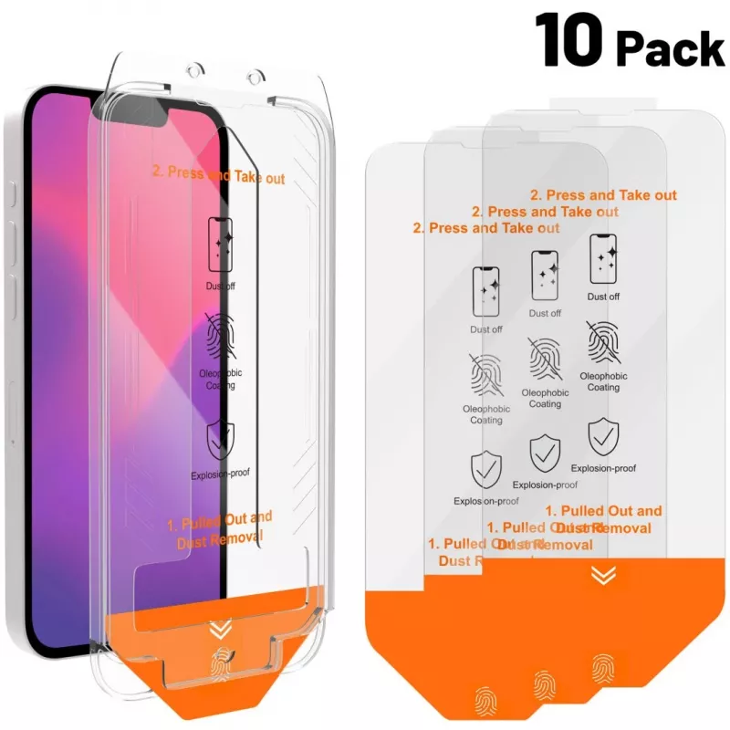 Glass Service KIT+ANTI-DUST IPHONE16E/14/13/13PRO 10-Pack