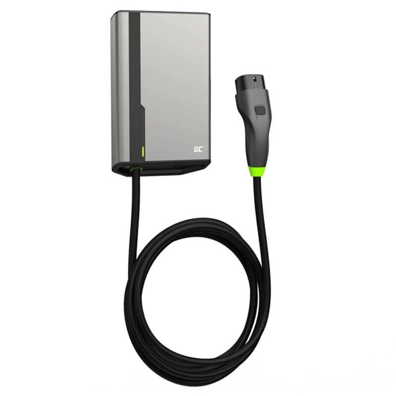 Green Cell HabuDen EVGC021B2250 Wallbox EV charger 22 kW 32A, Type 2, 5 m cable, NFC, Bluetooth, Wi-Fi, Aluminium