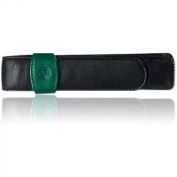 Writing Instrument Case Pelikan leather TG22 black-Green (923722)