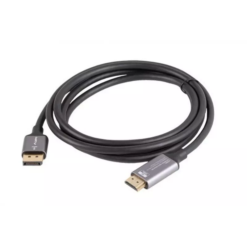 Lanberg CA-DPHD-20CU-0018-BK video cable adapter 1.8 m DisplayPort HDMI Type A (Standard) Black, Silver