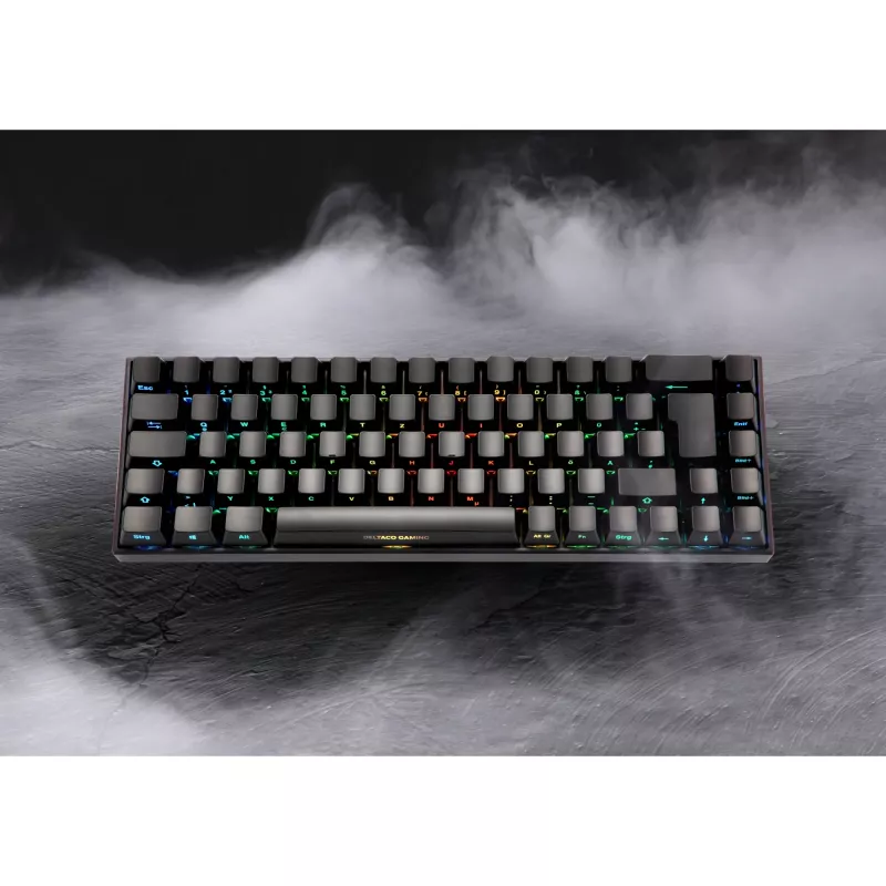 Deltaco GAM-100-DE - 65% - USB + Bluetooth - mechanical switch - QWERTZ - RGB-LED - Black