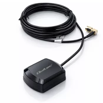 External GPS/GLONASS Antenna QOLTEC 28 dBi 50 W with SMA right-angle connector