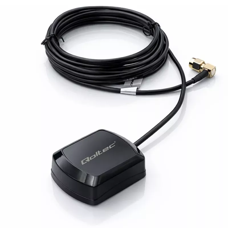 External GPS/GLONASS Antenna QOLTEC 28 dBi 50 W with SMA right-angle connector