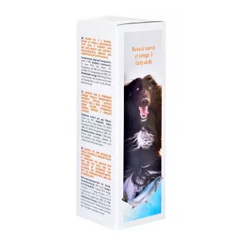 Liquid salmon oil supplement Brit Care 500 ml for cats and dogs — skin & coat support