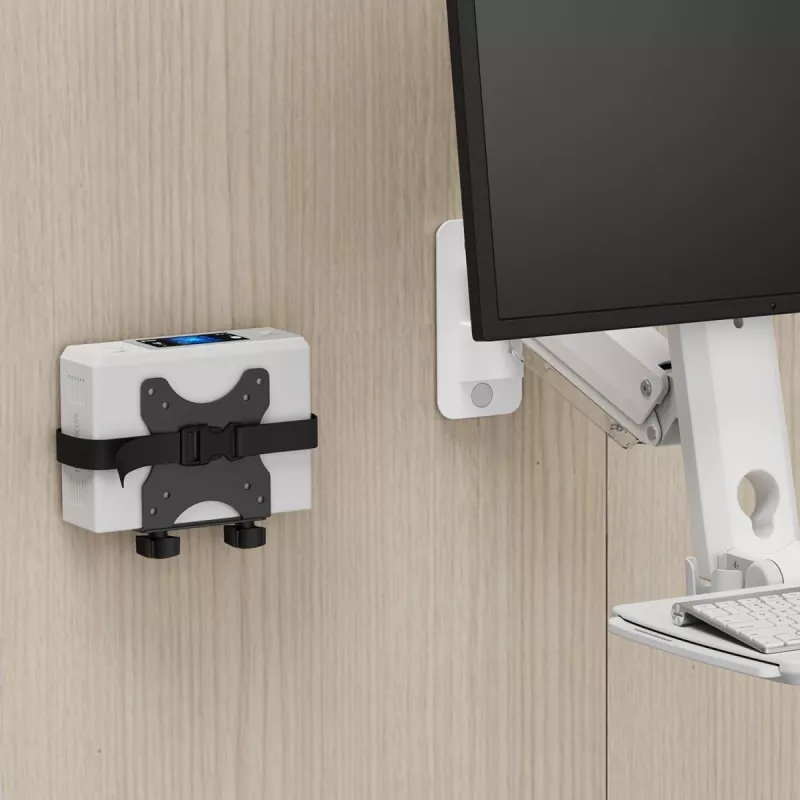 Mini computer holder MACLEAN MC-115B — compact adjustable-height stand for small PC cases