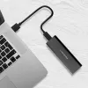 SSD enclosure QOLTEC 50312 Black for single M.2 SATA drive, USB Type-C (USB 2.0 / 3.2 Gen 1)