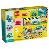 LEGO Classic Creative Vehicles Colourful Model Cars Kit Featuring a Police Car Toy & 11023 Classic Green Baseplate Square 32x32 Stud Building Grass