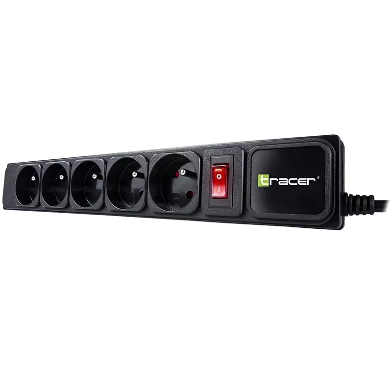 Tracer PowerGear Black 5 AC outlets 1.5 m 2300 W