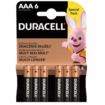 Battery Duracell AAA R03 6 pcs.