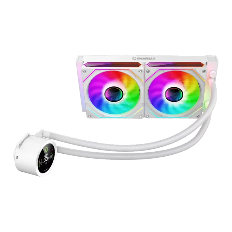 Gamemax | CPU Liquid cooler | ICEBURG 240 DIGITAL | White