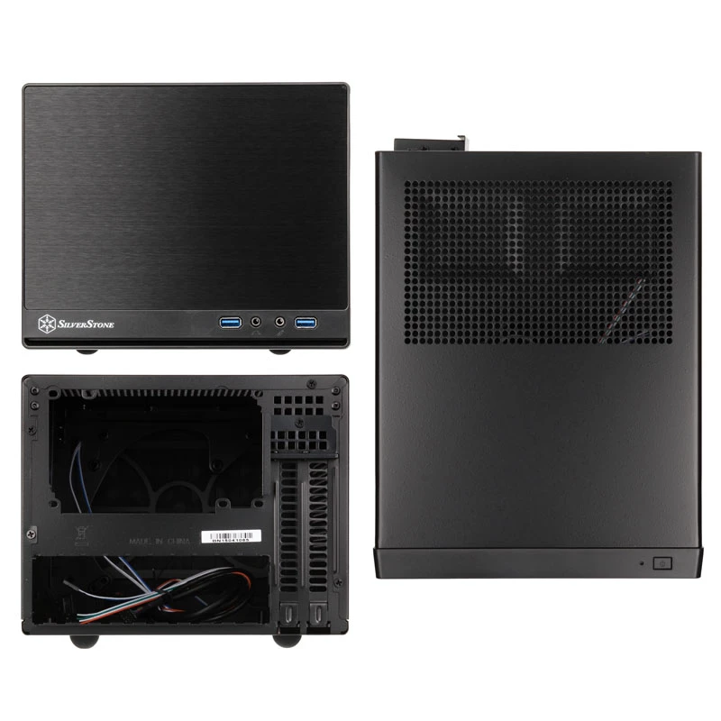 SilverStone SUGO 13 - Desktop - Mini-DTX - without Power Supply (AT / PS/2) - Black - USB/Audio (SST-SG13B-Q)