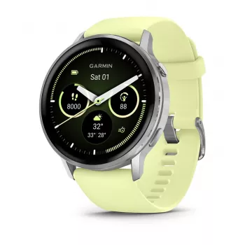 Garmin Venu 010-03014-02 smartwatch / sport watch 3.56 cm (1.4) AMOLED 45 mm Digital 454 x 454 pixels Touchscreen Silver Wi-Fi GPS (satellite)