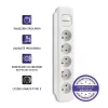 Power Extension Qoltec 50276 1.8m 5 AC Outlets Indoor White