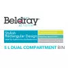 Dual compartment bin Beldray LA035235SSFEU7 stainless steel 5-litre