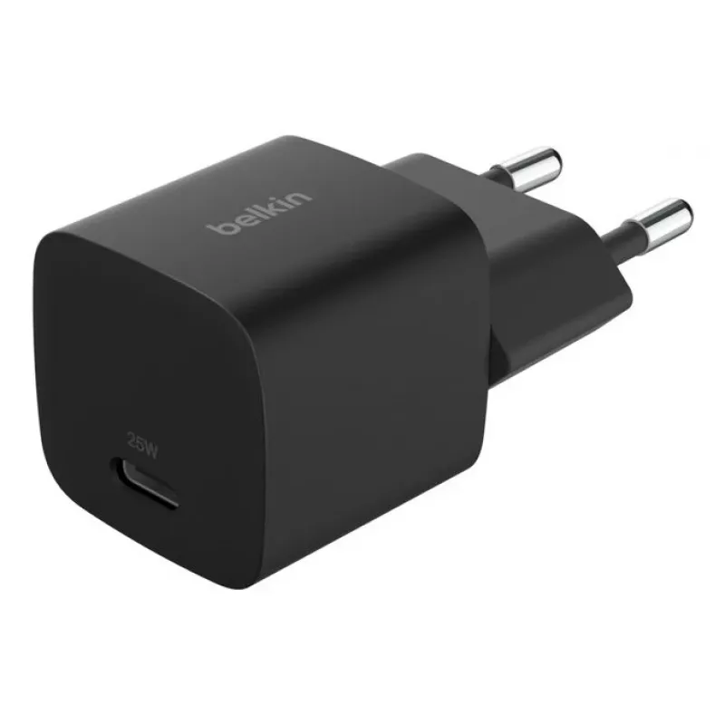 USB-C charger Belkin BOOSTCHARGE 25W Power Delivery Black – fast USB‑C PD 25W wall adapter