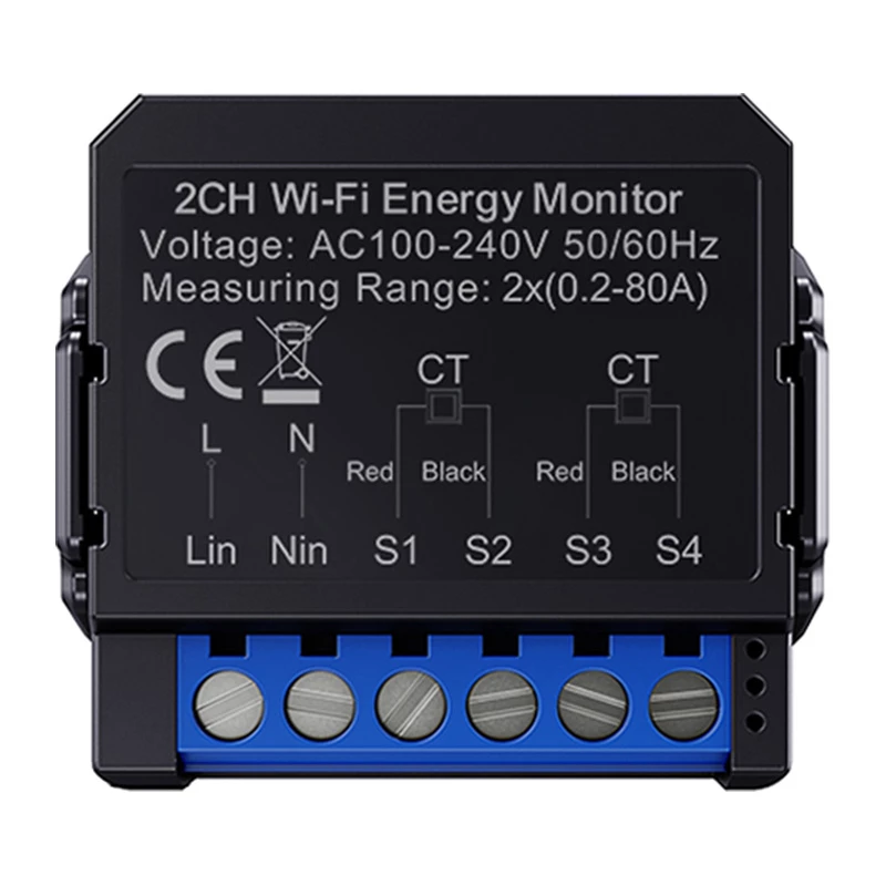 Smart bi-directional energy meter Avatto WPM16-2 — WiFi connectivity, energy monitoring for consumption and generation