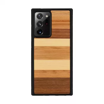 Protective phone case man and wood for Samsung Galaxy Note 20 Ultra — black wood finish