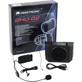 Belt amplifier Omnitronic BHD-02 20W Power compact wearable amp for portable audio