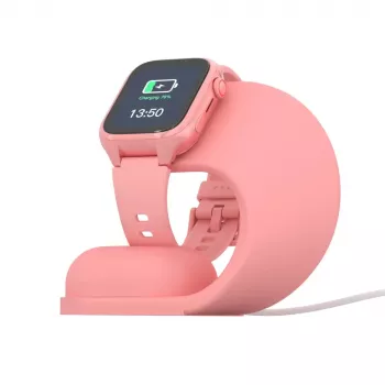 Charging stand Stelio ST-CHS01-PK Junior pink – USB charging dock for phones and tablets, single-port, compact