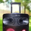 Portable Bluetooth karaoke speaker MANTA SPK0803B140 140W, battery-powered, MIC/USB/microSD, FM, equalizer, wheels