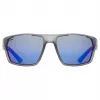 Polarized sunglasses Uvex Sportstyle 233 P - smoke mat/mir.blue