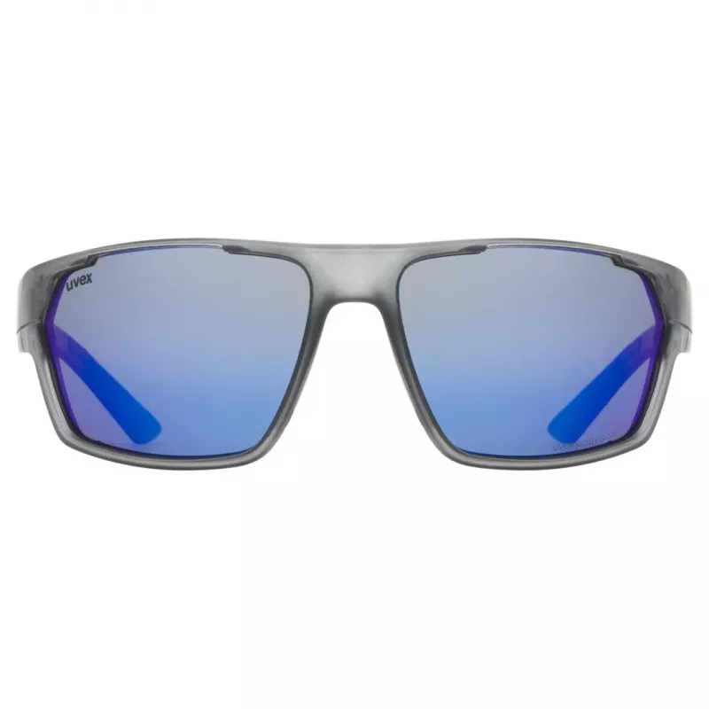 Polarized sunglasses Uvex Sportstyle 233 P - smoke mat/mir.blue