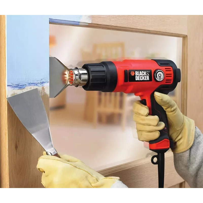 Hot air gun Black & Decker KX2200K-QS — 2000 W, 720 L/min, up to 645°C, pistol handle, 900 g