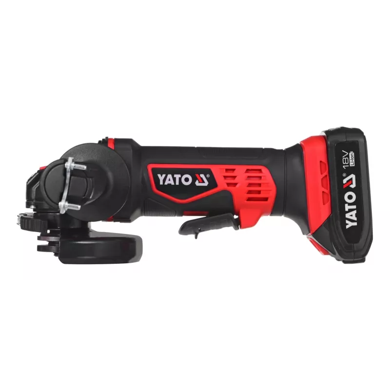 Angle grinder YATO YT-82826, 18V Li-Ion 2Ah, 125 mm disc, 10,000 RPM, M14 thread, tool-free adjustable guard