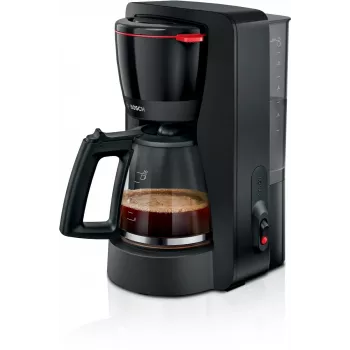 Drip coffee maker Bosch TKA2M113, 1.25 L water tank, 15 cups, black