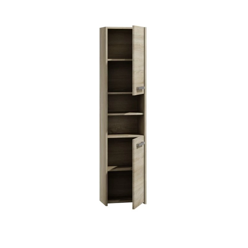 Bathroom storage cabinet top e shop S40 SONOMA — Oak frame, freestanding, 6 shelves, 400×300×1700 mm