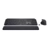 Logitech MX Keys Combo for Business - Keyboard-and-Mouse-Set - backlit - Wireless - Bluetooth LE - QWERTY - GB - Graphite