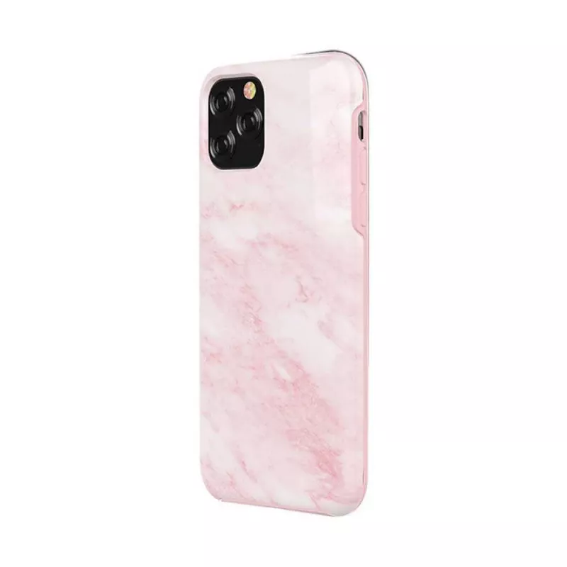 Phone case Devia Marble series for iPhone 11 Pro Max, pink, protective hard shell