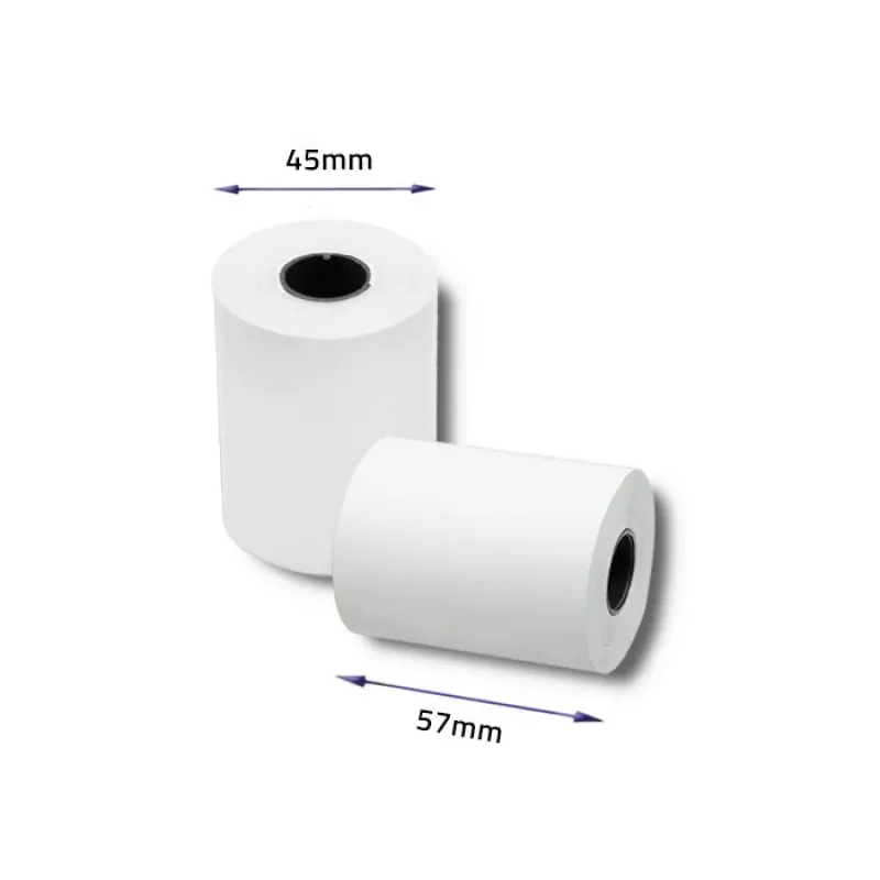 QOLTEC paper printer labels 5.7 cm width, white, 55 g/m², pack of 10 (model 51896)