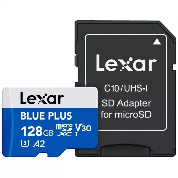 MicroSDXC memory card Lexar BLUE PLUS 128 GB UHS‑I U3 V30 170 MB/s