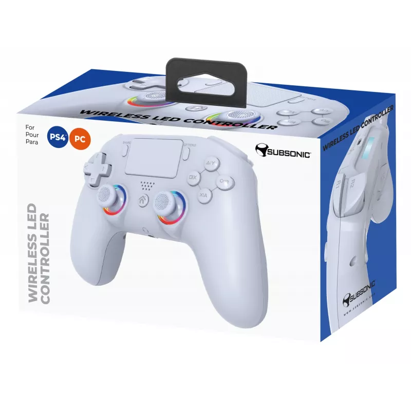 Wireless LED Controller SUBSONIC SA5639-2 — for PS4 and PC, white, wireless connection