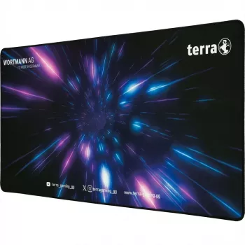 Wortmann TERRA Mousepad XXL PURE Gaming black/purple black edge stitching, 900 x 400 x 3 mm