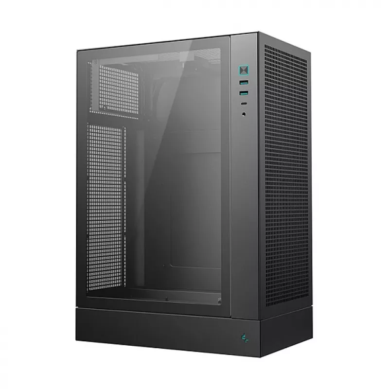 PC case DeepCool CH170 PLUS Tower Black — micro-ATX/mini-ITX, tempered glass, USB-C, top PSU