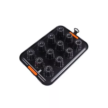 Le Creuset Piastre Da 12 Pezzi - Alluminio - Rivestimento Antiaderente, Teglia + Stampi Da Forno, Black