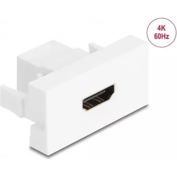DeLOCK 90850 Socket-Outlet 2 x HDMI White Male Connector