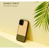 Phone case man and wood for iPhone 12 mini — bamboo forest black