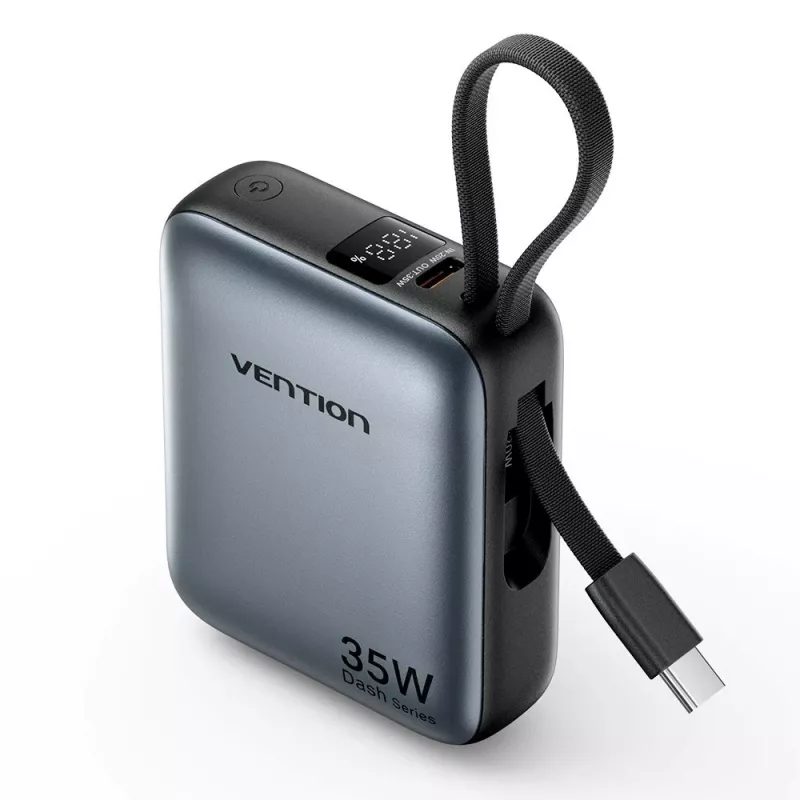 Power bank Vention FHEH0 Lithium Polymer 10000 mAh 35W USB-C Black