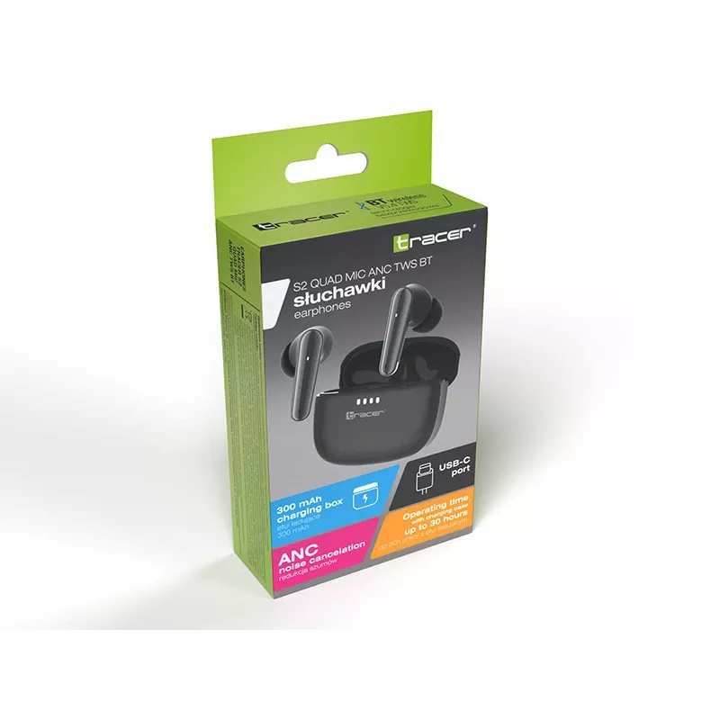 Tracer 47733 S2 Quad Mic ANC TWS BT Headphones