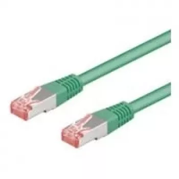 Wentronic Goobay CAT 6 Patch Cable, S/FTP (PiMF), Green, 1 m - LSZH Halogen-Free, Copper (68289)