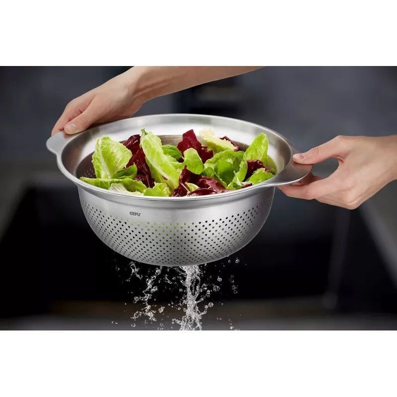 GEFU kitchen strainer PREMIO G-28132, 27 cm stainless steel mesh, handheld