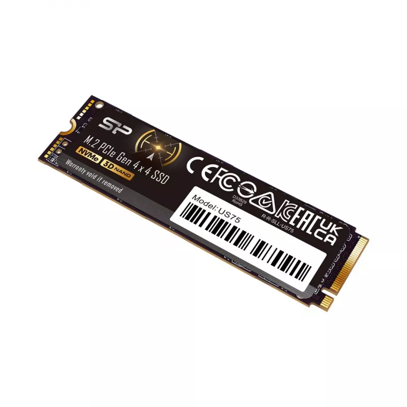SSD M.2 2280 2 TB Silicon Power US75 PCIe 4.0 NVMe, Read 7000 MB/s, Write 6000 MB/s