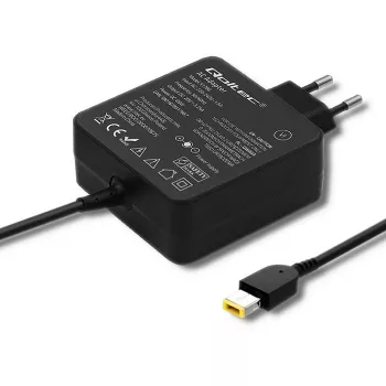 Power adapter QOLTEC 51766 65W AC-to-DC 20V 3.25A for IBM/Lenovo, black, 1.75m cable