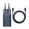 Baseus Super Si Power charger with USB-C to Lightning cable 20W Blue