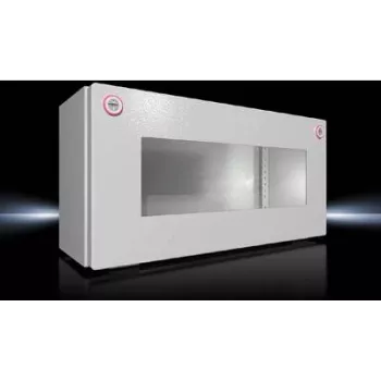 Electrical enclosure Rittal 1610.000 — polycarbonate cover, steel base, IP65, 400×155×200 mm