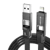 4-in-1 cable BlitzWolf BW-HDC7 — USB-C, Lightning, USB-A, Micro-USB 1.2m 240W black